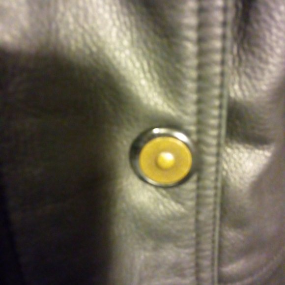 MEN'S 90'S HIGH CONTRAST 3/4 FULLY LINED LEATHER COAT SZ 36 - Picture 7 of 8